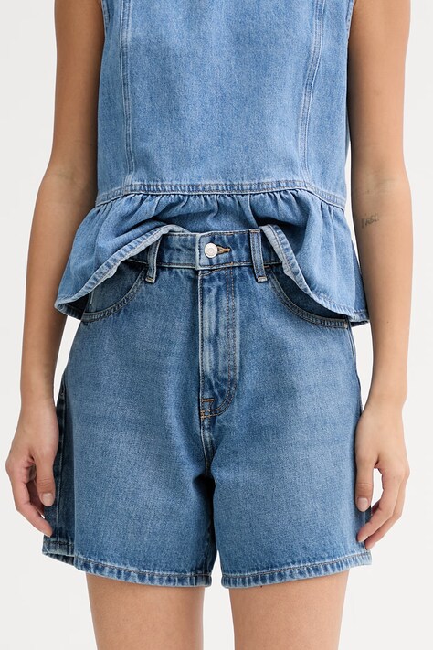 Marc O'Polo szorty damskie jeansowe czarne high waist 5000009787