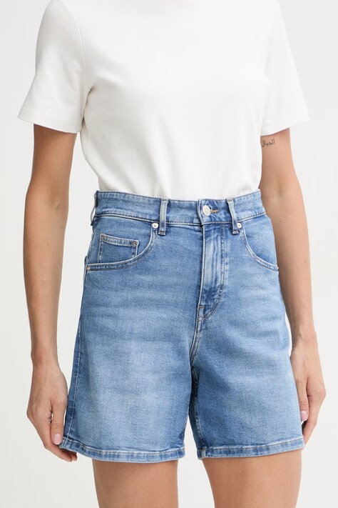Marc O'Polo szorty damskie jeansowe niebieskie high waist 5000014199