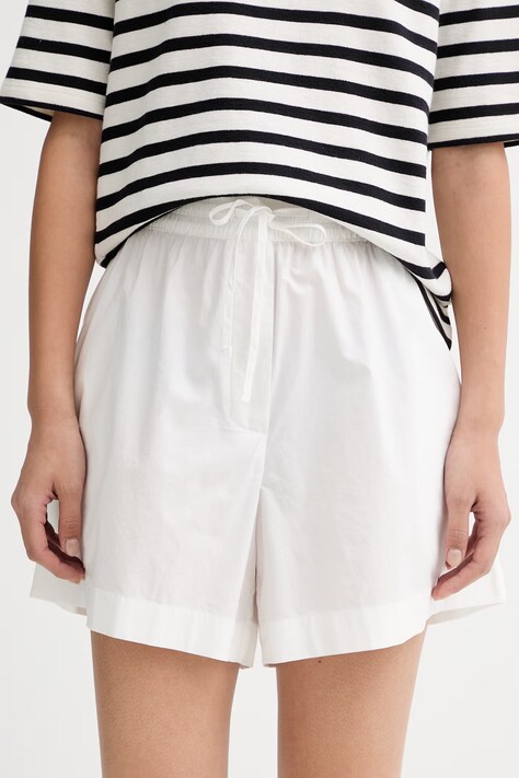 Marc O'Polo szorty damskie bawełniane białe high waist 5000013534