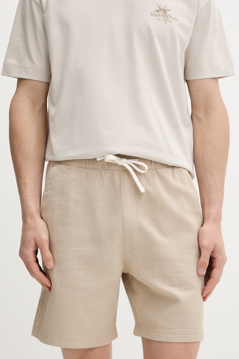 Marc O'Polo szorty męskie bawełniane beżowe regular waist 5000010054