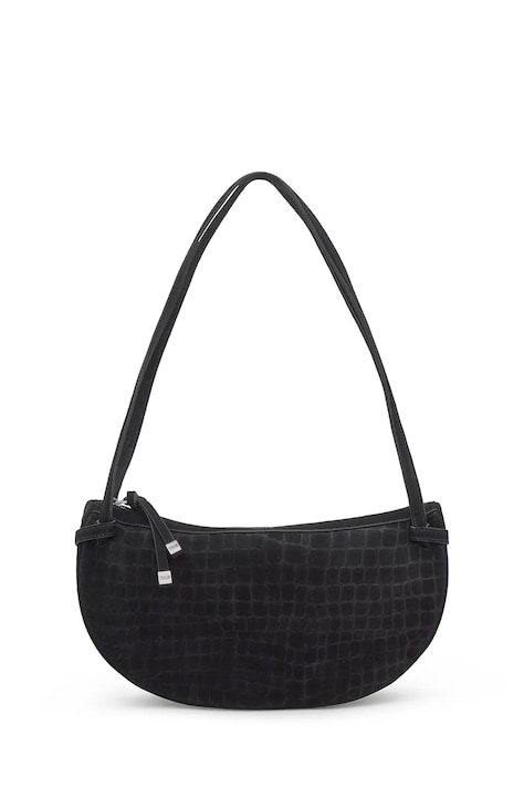 Tous torebka zamszowa Hombro Halfmoon kolor czarny 2002359051