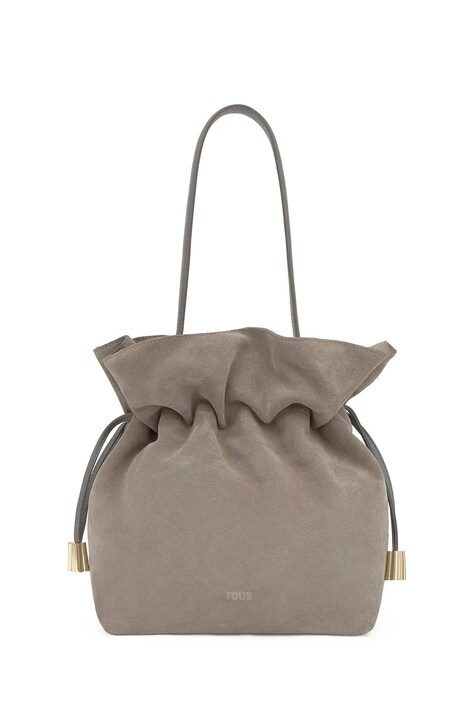 Tous torebka zamszowa kolor beżowy 2002375343