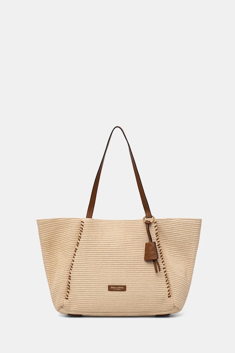 Marc O'Polo torebka shopper damska pleciona beżowa 5000010830