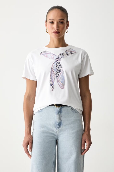 Silvian Heach T-shirt damski SANTIS biały GPP26552TS