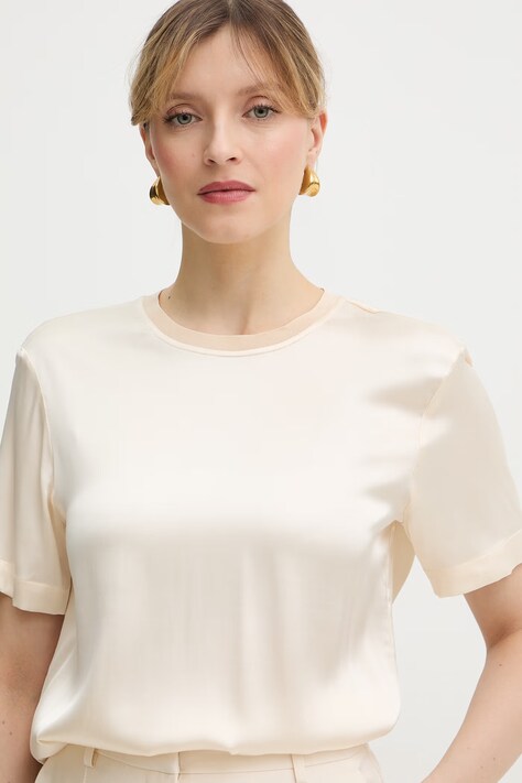 Silvian Heach bluzka RESANA damska kolor beżowy gładka GPP26191BL