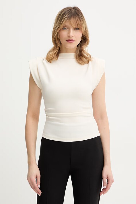 Μπλουζάκι Silvian Heach SAMOLDI χρώμα: μπεζ, GPP26508TO