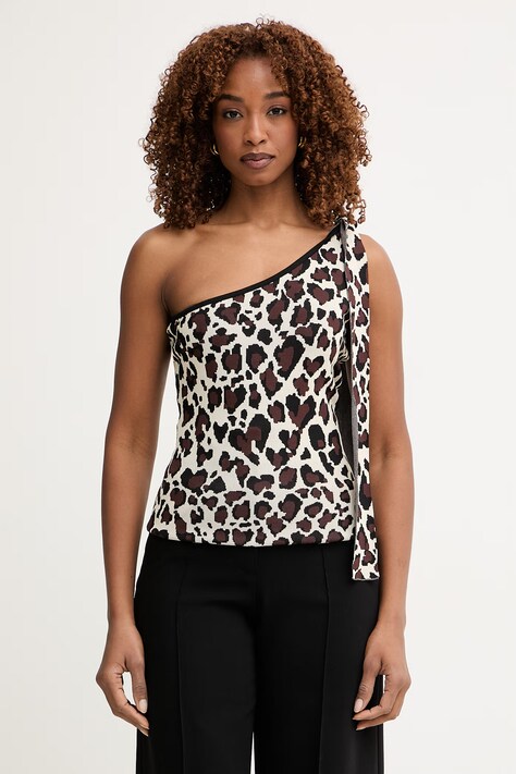 Silvian Heach top damski z wiskozą TATIMI brązowy CVP26009TO