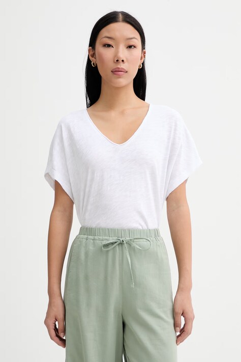 Marc O'Polo T-shirt damski bawełniany biały 5000014212