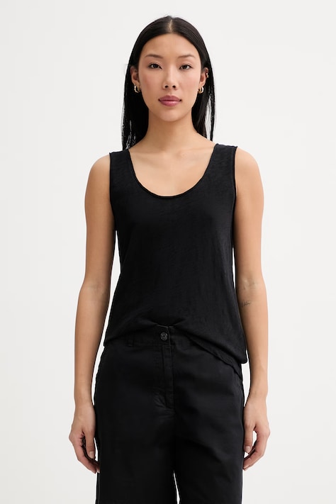 Marc O'Polo top damski bawełniany czarny 5000014109