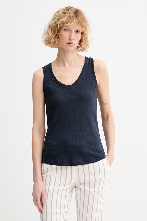 Marc O'Polo top damski bawełniany granatowy 5000014110