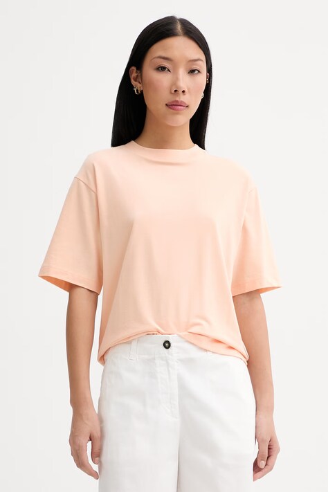 Marc O'Polo T-shirt damski z bawełną pomarańczowy 5000014117