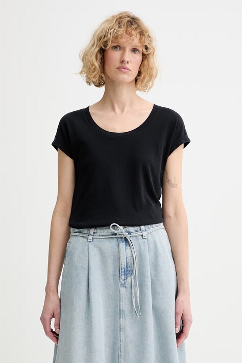 Marc O'Polo T-shirt damski bawełniany granatowy 5000014191