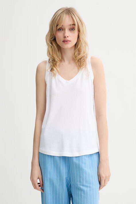 Marc O'Polo top damski bawełniany biały 5000014192