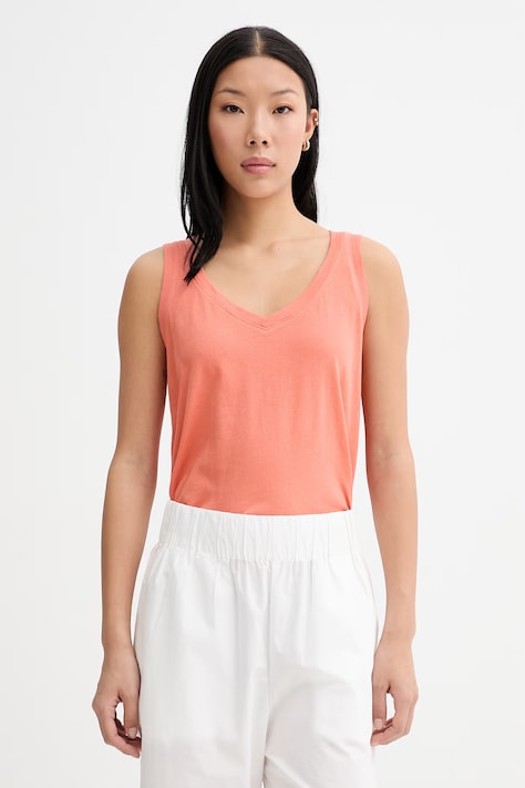 Marc O'Polo top damski bawełniany pomarańczowy 5000014192