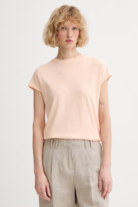 Marc O'Polo T-shirt damski bawełniany pomarańczowy 5000014193