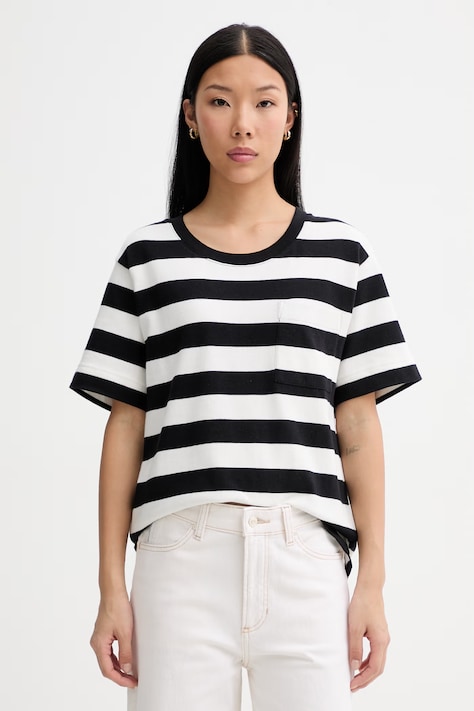 Marc O'Polo T-shirt damski bawełniany czarny 5000014196