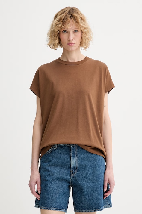 Marc O'Polo tricou pentru femei, din bumbac maro 5000009995