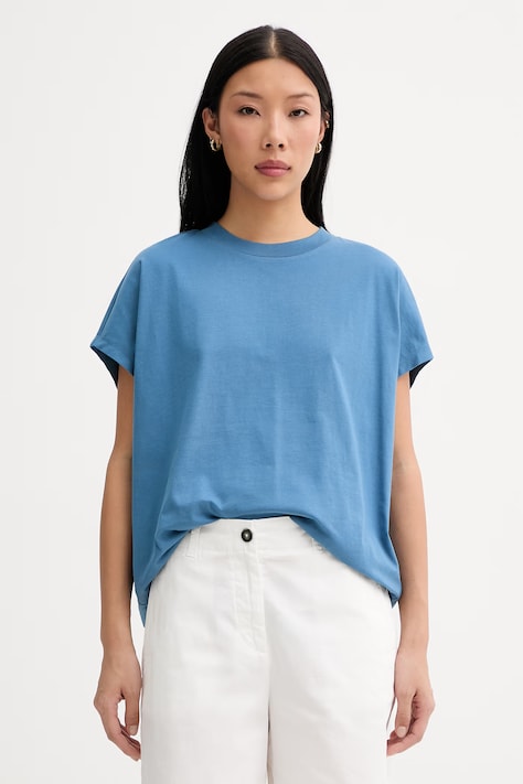 Marc O'Polo T-shirt damski bawełniany niebieski 5000009995