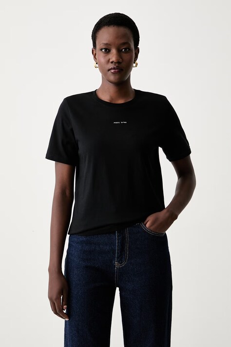 Muuv T-shirt damski bawełniany czarny