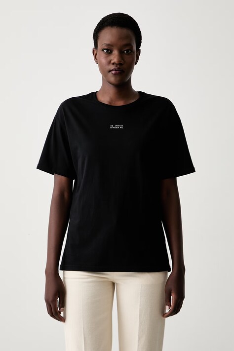 Muuv T-shirt damski bawełniany czarny