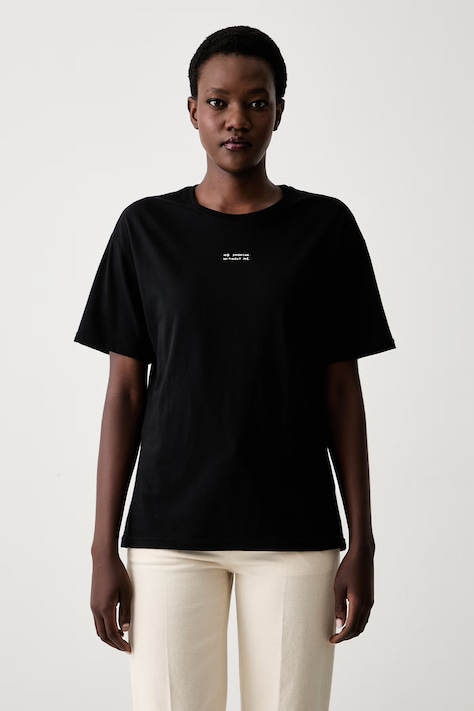 Muuv T-shirt damski bawełniany czarny