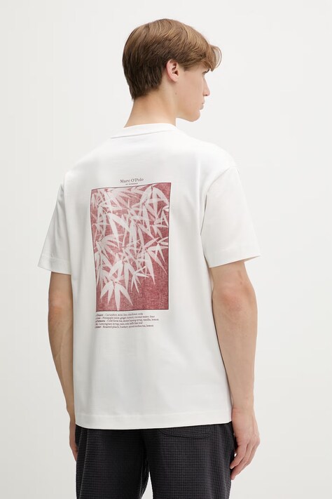 Marc O'Polo T-shirt męski bawełniany beżowy 5000013967