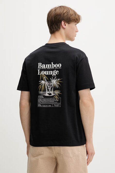 Marc O'Polo T-shirt męski bawełniany czarny 5000013970