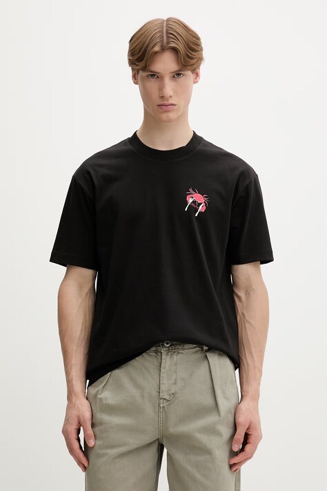 Marc O'Polo T-shirt męski bawełniany czarny 5000010118