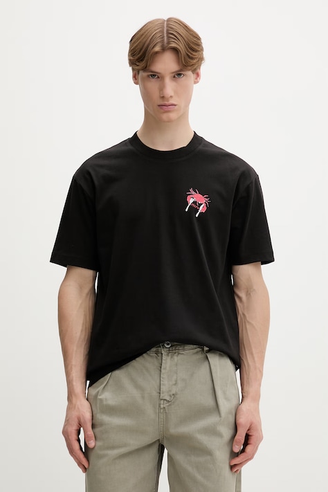 Marc O'Polo T-shirt męski bawełniany czarny 5000010118