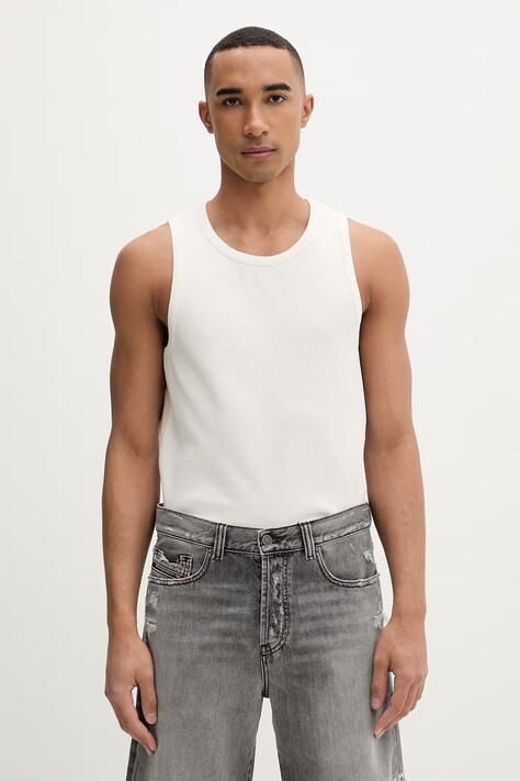 Marc O'Polo top męski bawełniany z elastanem beżowy 5000010252