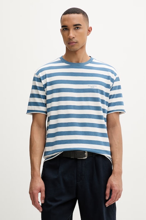 Marc O'Polo T-shirt męski bawełniany niebieski 5000010782