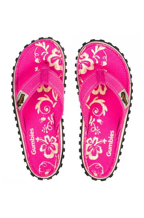 Gumbies - Flip-flop Islander Pink Hibiscu