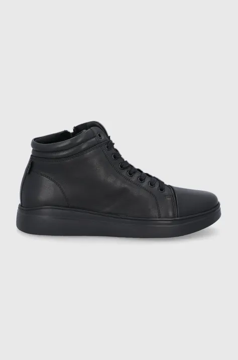 Шкіряні черевики Wojas чоловічі колір чорний