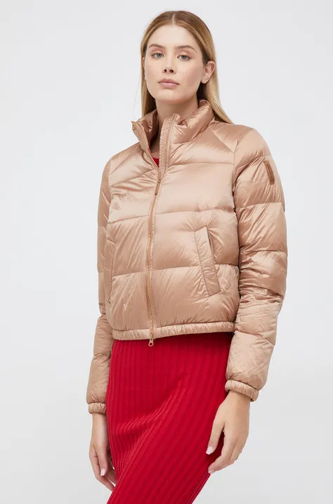 Pernata jakna Bomboogie za žene, boja: smeđa, za zimu