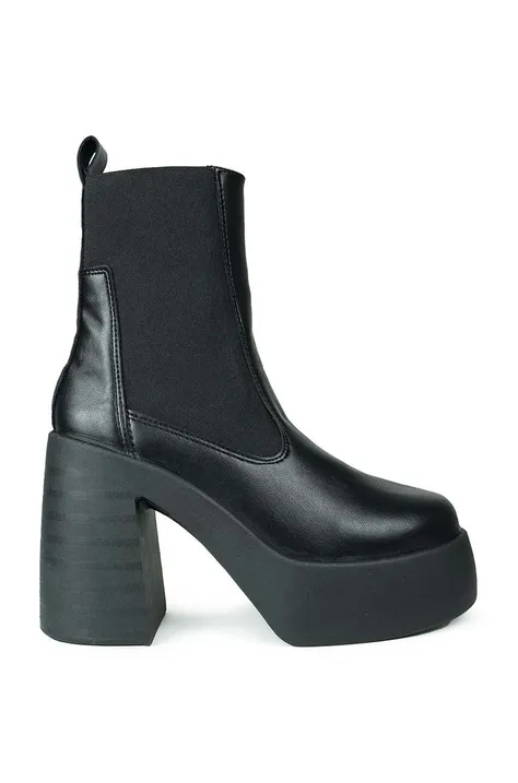 Členkové topánky Altercore Ebony dámske, čierna farba, na platforme,