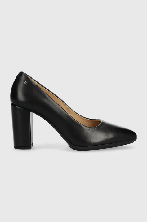 Wojas pantofi de piele culoarea negru, cu toc drept