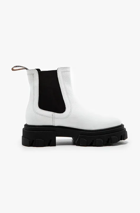 Δερμάτινες μπότες τσέλσι Charles Footwear γυναικείες, χρώμα: άσπρο