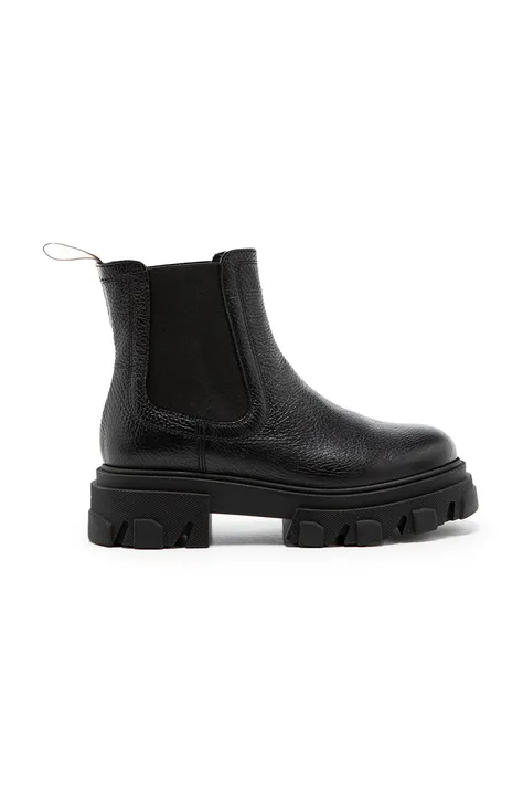 Δερμάτινες μπότες τσέλσι Charles Footwear γυναικείες, χρώμα: μαύρο