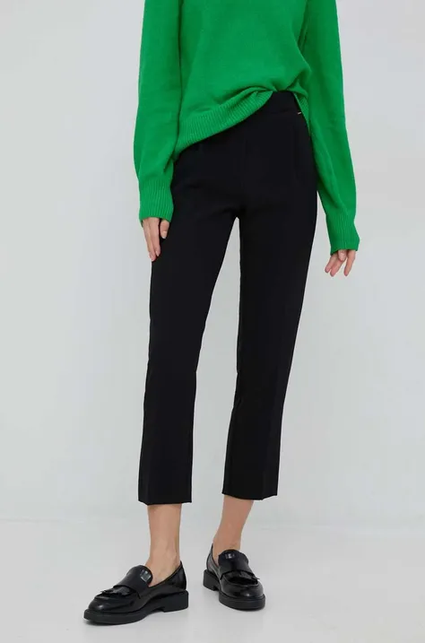 XT Studio spodnie damskie kolor czarny proste high waist