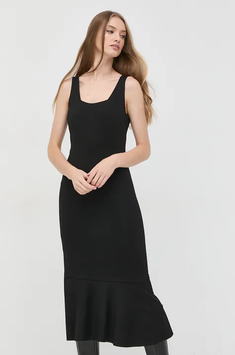 Liviana Conti ruha fekete, midi, testhezálló