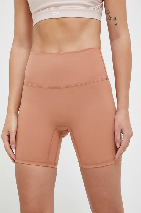 Kratke hlače za jogu Joy in me Oneness boja: narančasta, glatki materijal, visoki struk
