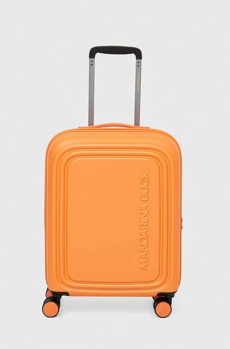 Mandarina Duck walizka kolor pomarańczowy