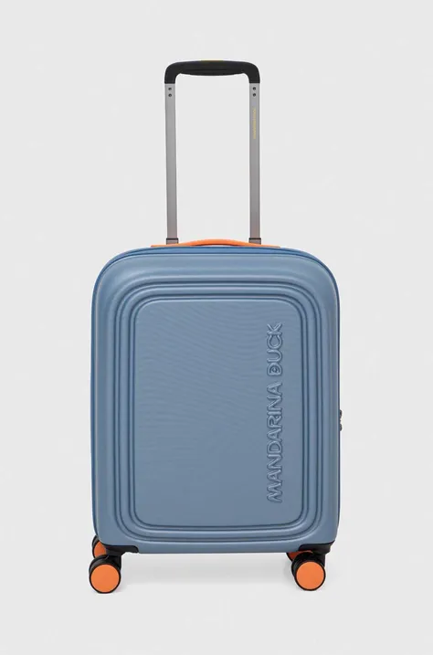 Mandarina Duck walizka LOGODUCK + kolor niebieski P10SZV54