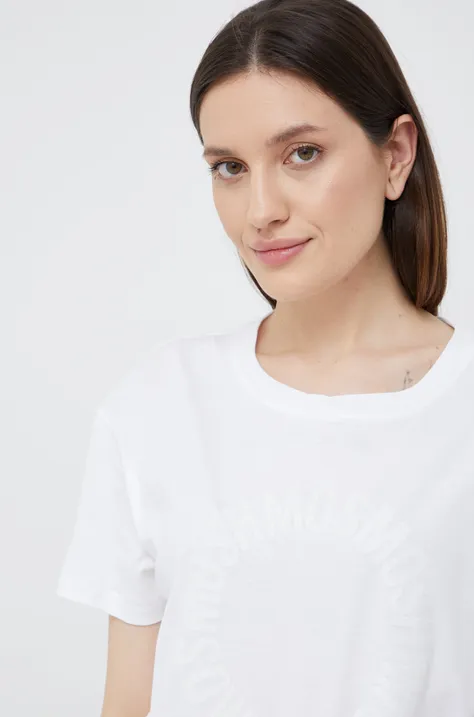 Mos Mosh t-shirt bawełniany kolor biały