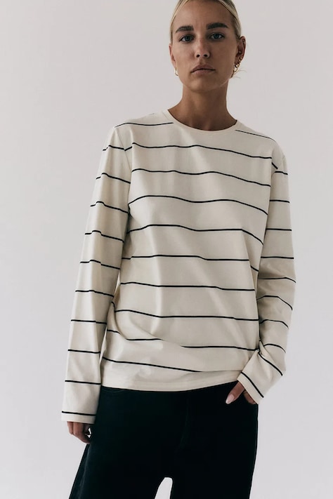 Muuv. longsleeve damski bawełniany BASIC biały