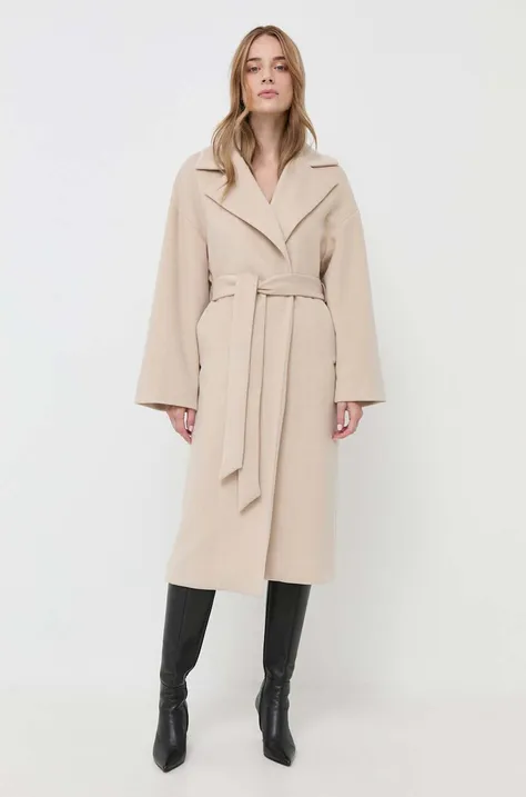 Пальто Silvian Heach жіночий колір бежевий перехідний oversize