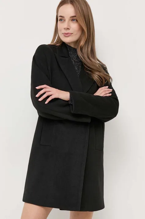 Пальто Silvian Heach жіноче колір чорний перехідне oversize