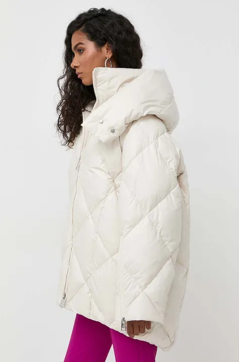 Pernata jakna Liviana Conti za žene, boja: bež, za zimu, oversize