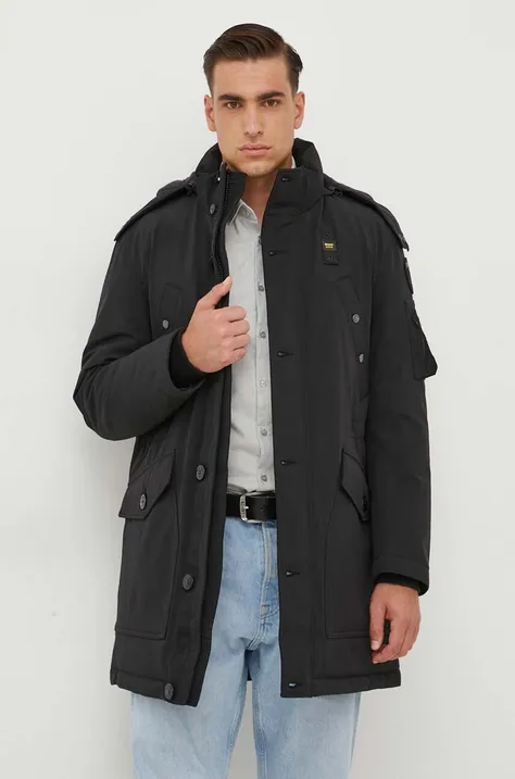 Куртка Blauer чоловіча колір чорний зимова