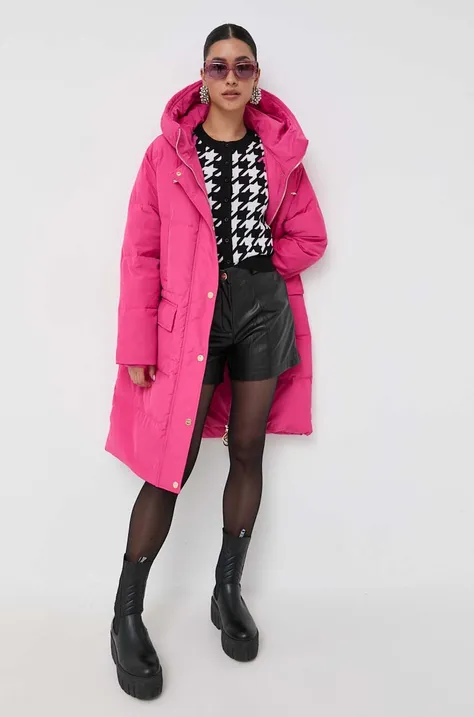 Silvian Heach kurtka puchowa damska kolor różowy zimowa